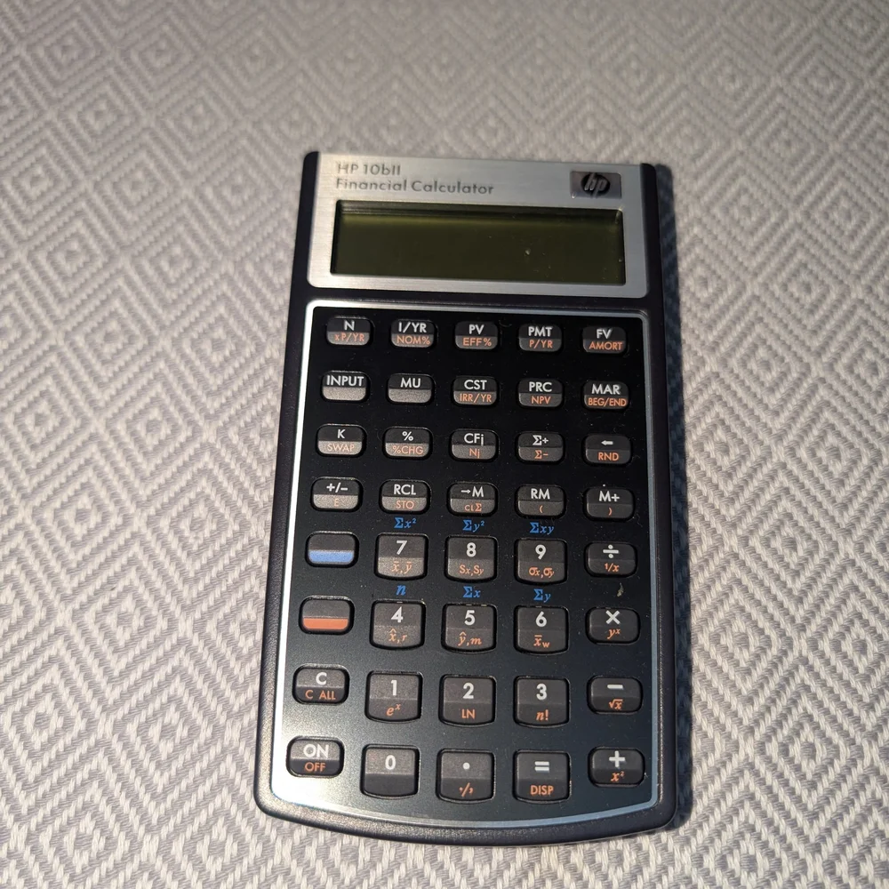 HP 10bII+ Financial Calculator - Black and Silver